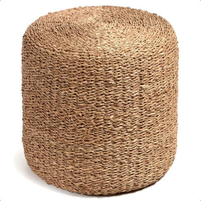 Cavanaville 40cm Wide Round Solid Colour Pouffe Ottoman