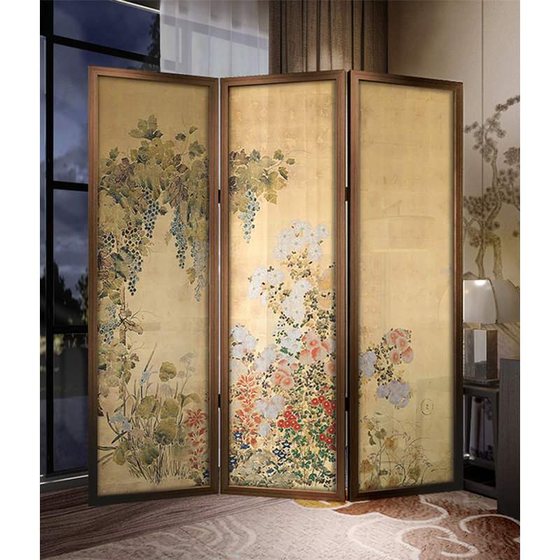 Paravent vintage en bois, H 74,8 po x l 19,69 po x P 1,38 po