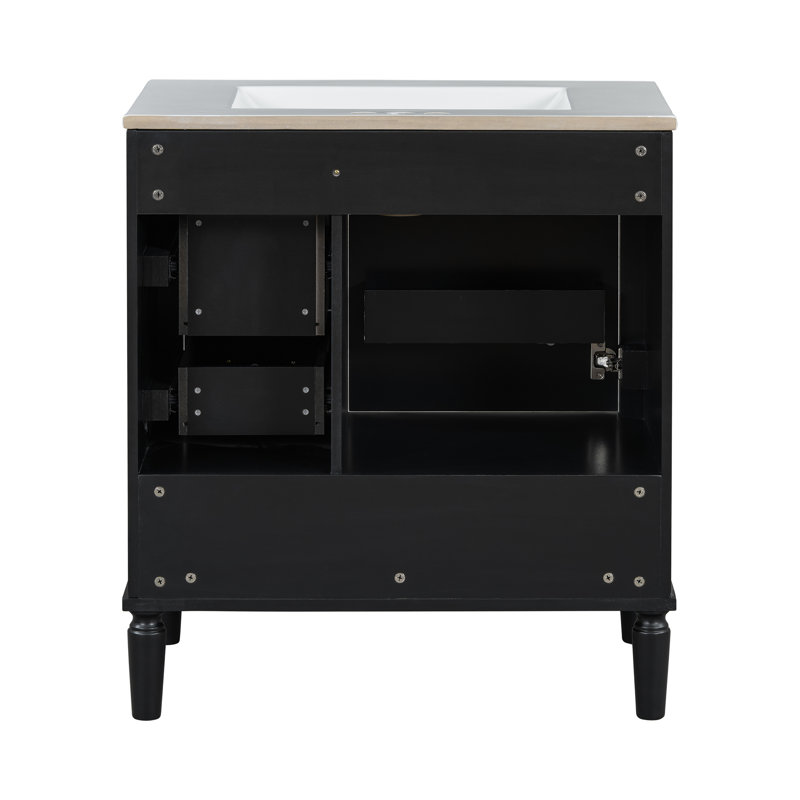 Compact Storage Vanity Wood Traditional Small Bathrooms