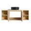 Meuble-lavabo mural avec lavabo d'art en céramique et 2 tablettes de rangement, 2 portes à fermeture douce-1183966560-1183966562