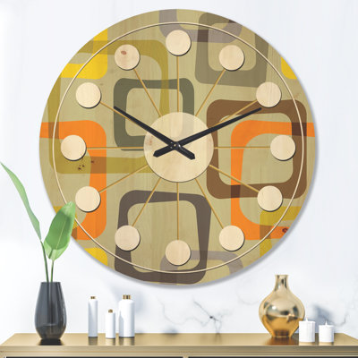Horloge murale rétro Mid-Century