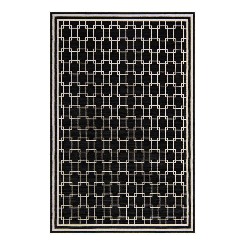Jill Zarin Metropolitan Uptown Rug Black, Rectangle 6'1" x 9'