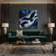 Oiseaux, corbeau australien, art mural sur toile bleue-1174592107