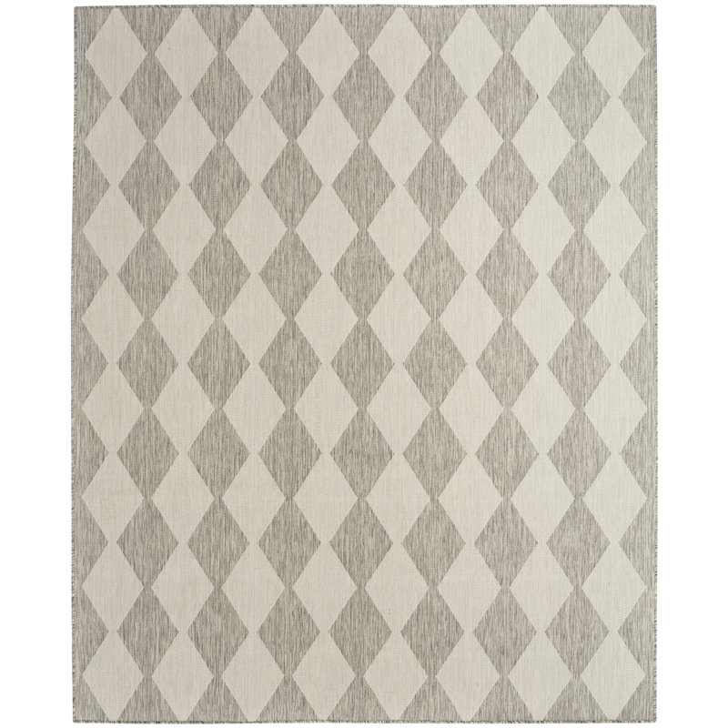  Positano 10' x 14' Light Grey Modern Rug, Light Gray, Rectangle 10' x 14'