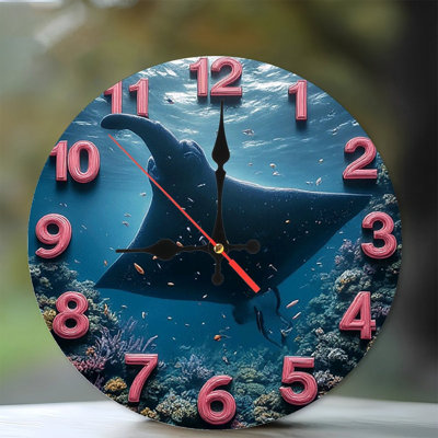 Horloge murale Ocean Manta Ray