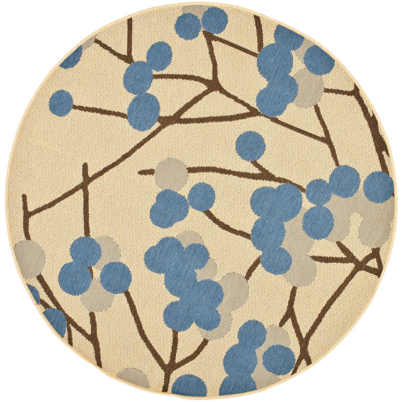 Herefordshire Performance Floral Rug, Round 6'7"