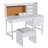 Kids Wooden Desk and Chair Set with Adjustable Tilt Desktop, Drawers and Cork Board, Children’s Study Table for Boys and Girls Ages 3–8-416128650
