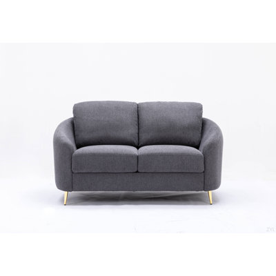 Yuina Gray Linen Loveseat