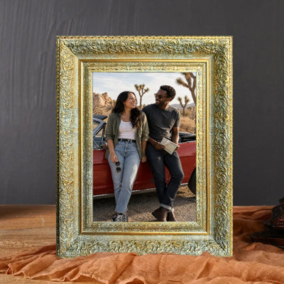 8" x 10" Antique Gold 1PC Modern Classic Picture Frame for Anniversary Photo Display
