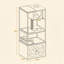 Kimmel 58" Cat Condo with Litter Box Enclosure and Elevated Bowls-686652188
