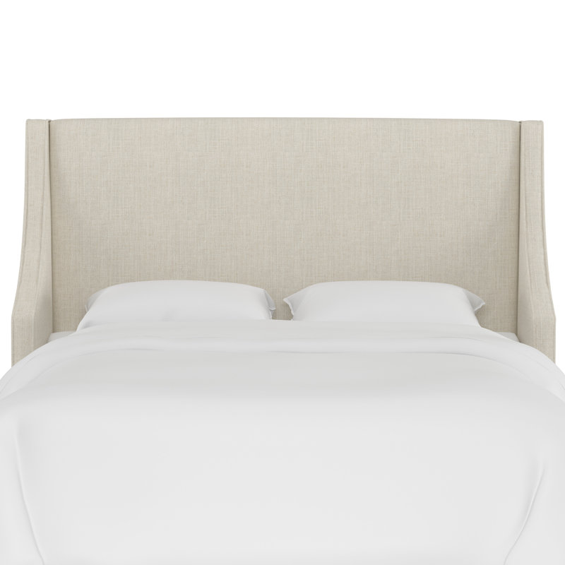Riane Upholstered Headboard, King, Classic Sandstone Linen