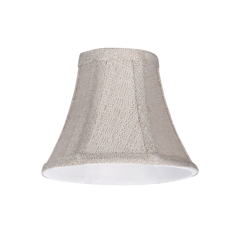 5'' H Faux Linen Textured Fabric Bell Lamp Shade