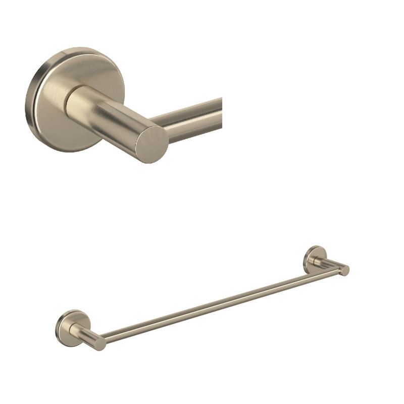 Lombardia® Towel Bar, Satin Nickel, 2" H x 24" L x 2.75" D
