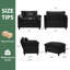 Fauteuil d'appoint surdimensionné en chenille avec repose-pieds-2508165