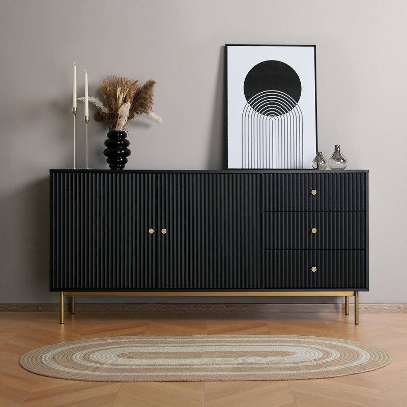 Aiten 160cm Sideboard, Black