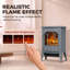 HOMCOM 39 cm W Grey Electric Stove