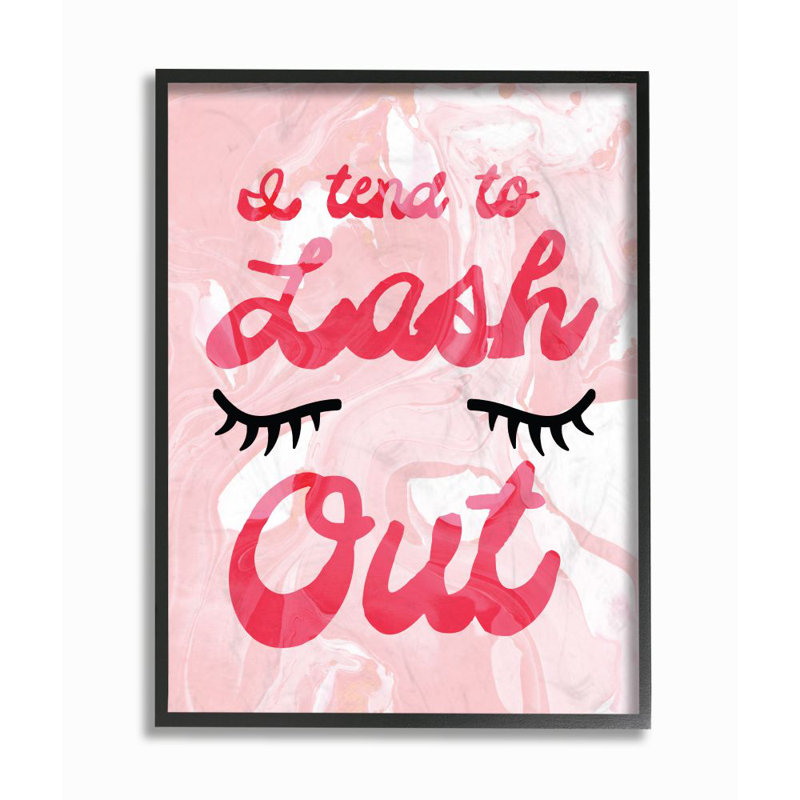 «I Tend to Lash Out», ensemble d'impression sur toile panoramique, Giclée encadrée noir minuit, H 14 po x l 11 po