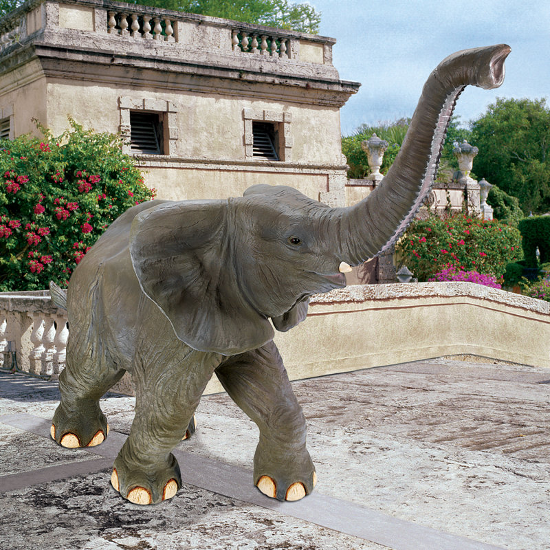 Good Luck Trunk-Up Baby Elephant Statue