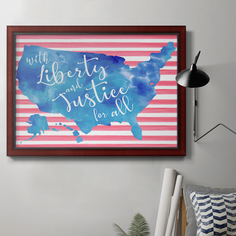 Toile de qualité supérieure avec cadre «United We Stand I» prête à être accrochée, H 16 po x l 20 po x P 2,5 po