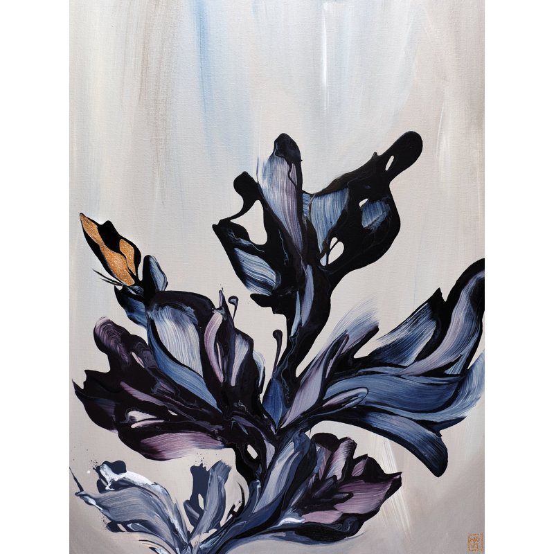 Rêve d'Innogène par Novi Lim, H 31,2 po x l 25,2 po, Papier avec cadre noir