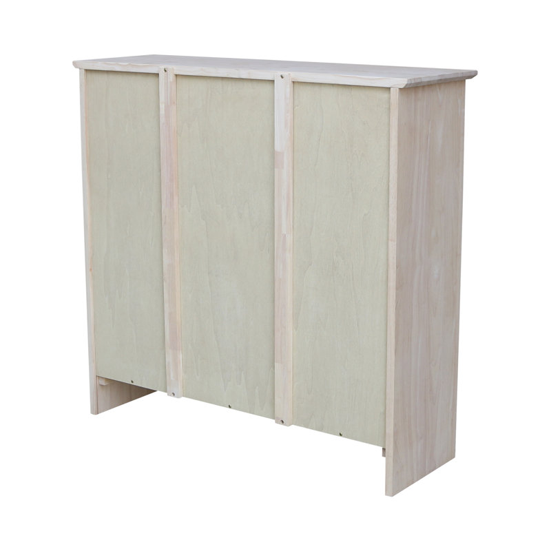 Bibliothèque standard en bois massif Derren, (3 tablettes) H 36 po x l 38 po x P 12,3 po