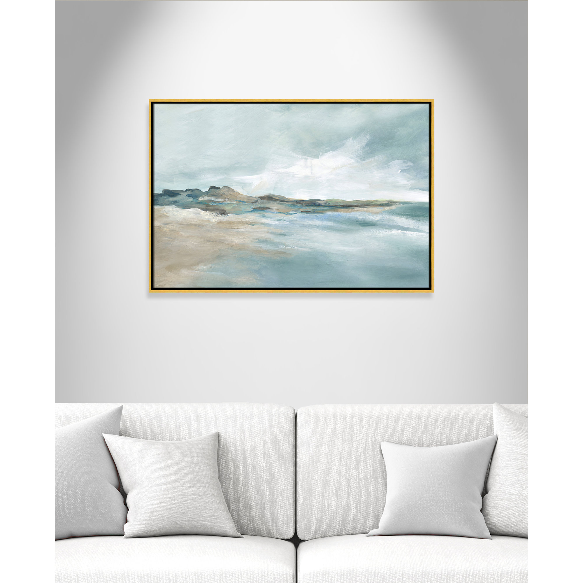 Sandpoint Print by Carol Robinson, 25.5" H x 37.5" W, Gold