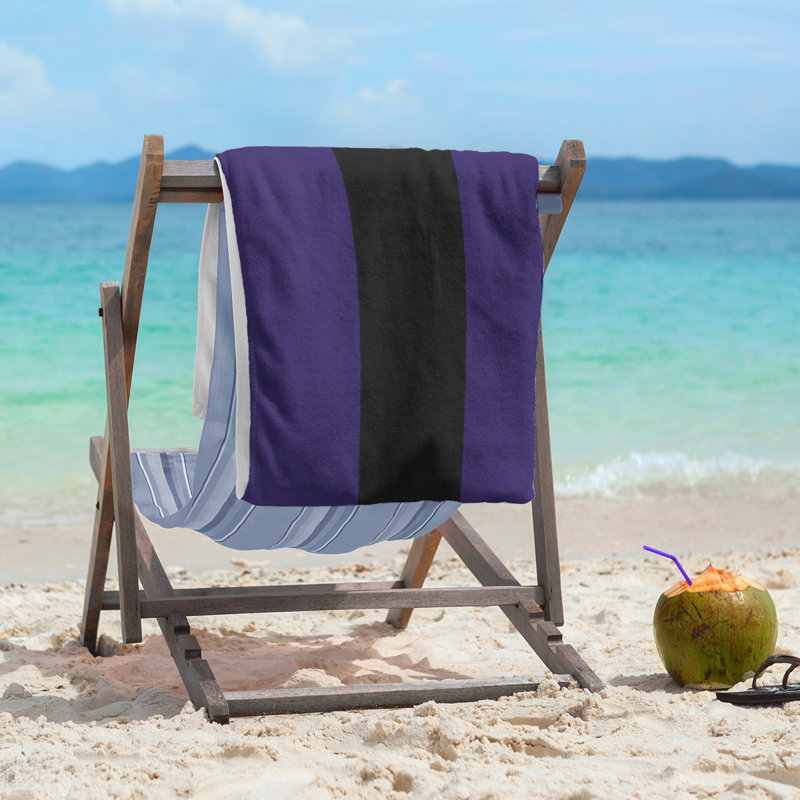 Beach Towel, Light Purple/Black