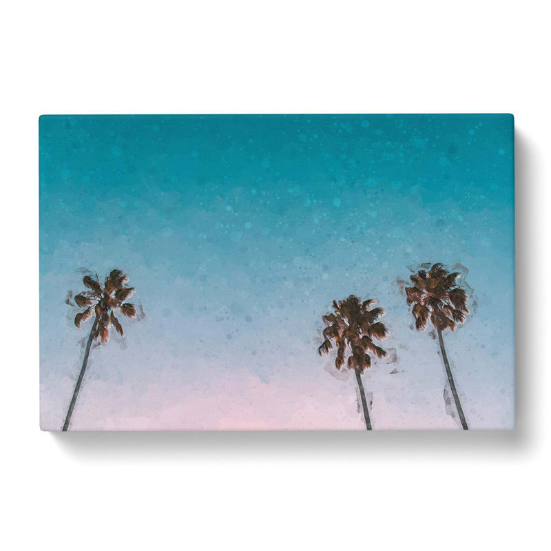 Palm Trees In Sydney Australia In Abstract - Wrapped Canvas, 40cm H x 60cm W x 3cm D
