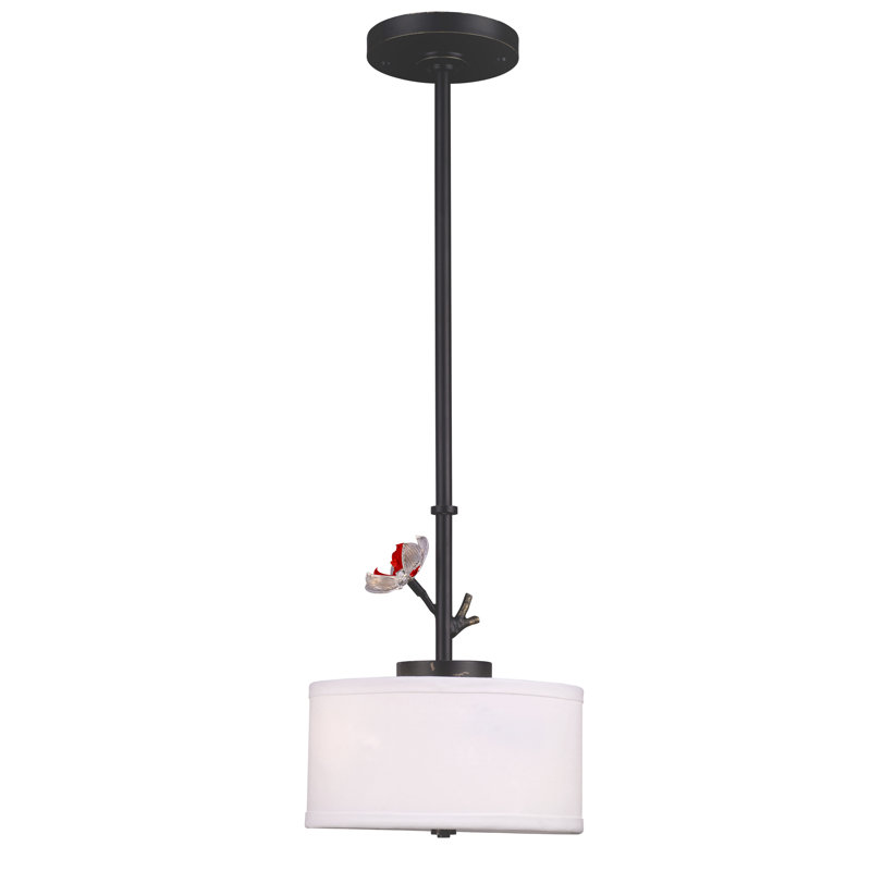 Luminaire tambour suspendu simple 2 lumières Mccune