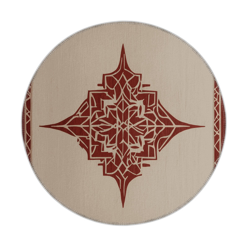 Axis Convergence Indoor And Outdoor Area Rug, Round 5'