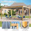 Pergola d'extérieur en aluminium avec toit à persiennes l 16 pi x P 10 pi-99603668