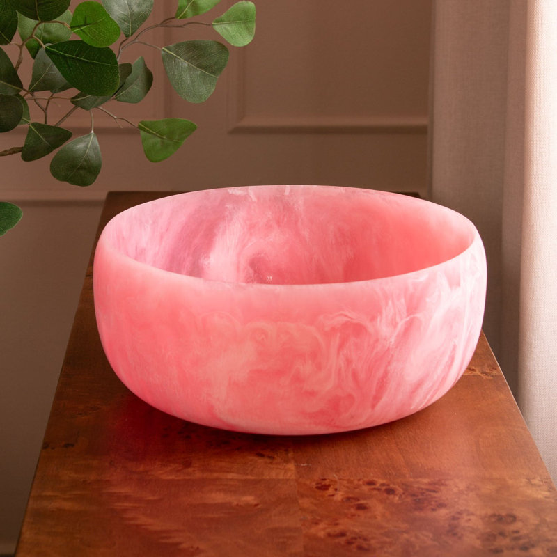 Grand bol rond en résine RESIN, Framboise