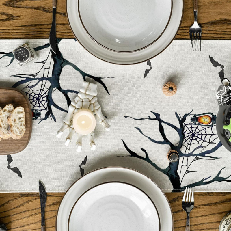 Fall Table Runner Long Autumn Table Runner Gnome Fall Theme Decor For Kitchen Dining Table Home Party Decorations, Halloween