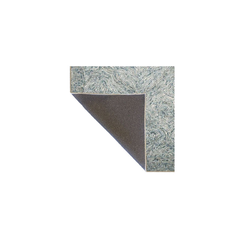 Tapis vert tissé à motif noué Green Tones, Sous-tapis carré 3 pi 3 po inclus