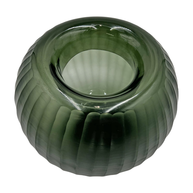 Vase en verre vert 9 "