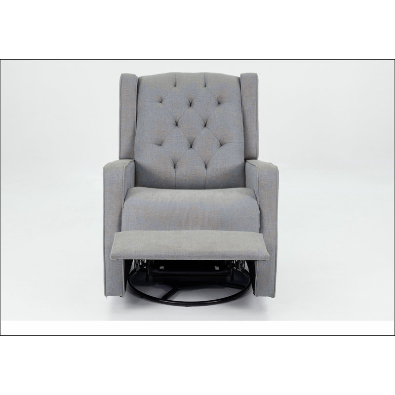 Swivel Glider Recliner, Dark Gray