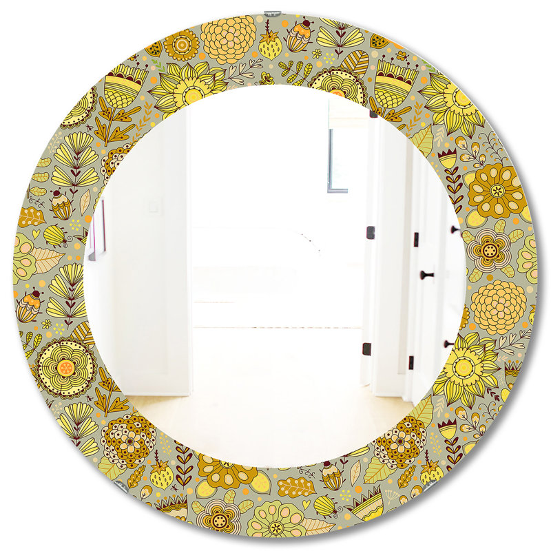 Yellow Moods 22 - Miroir moderne, H 31,5 po x l po