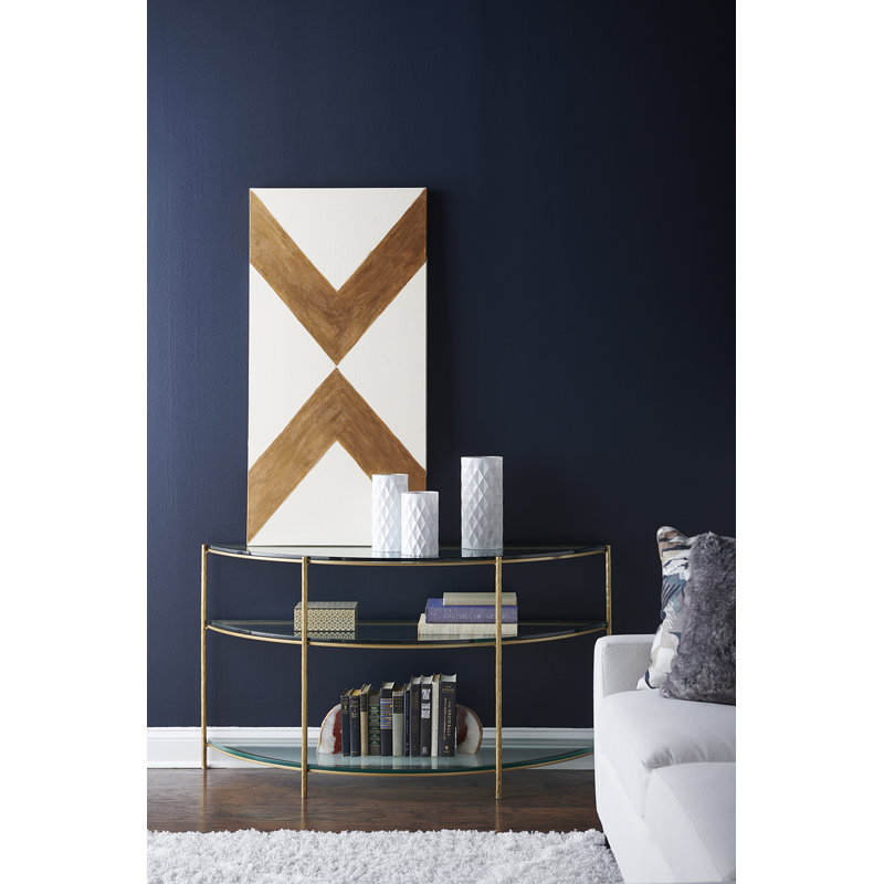 Aurelie 55'' Solid Wood Top Console Table, Tuscan Gold, Wheat