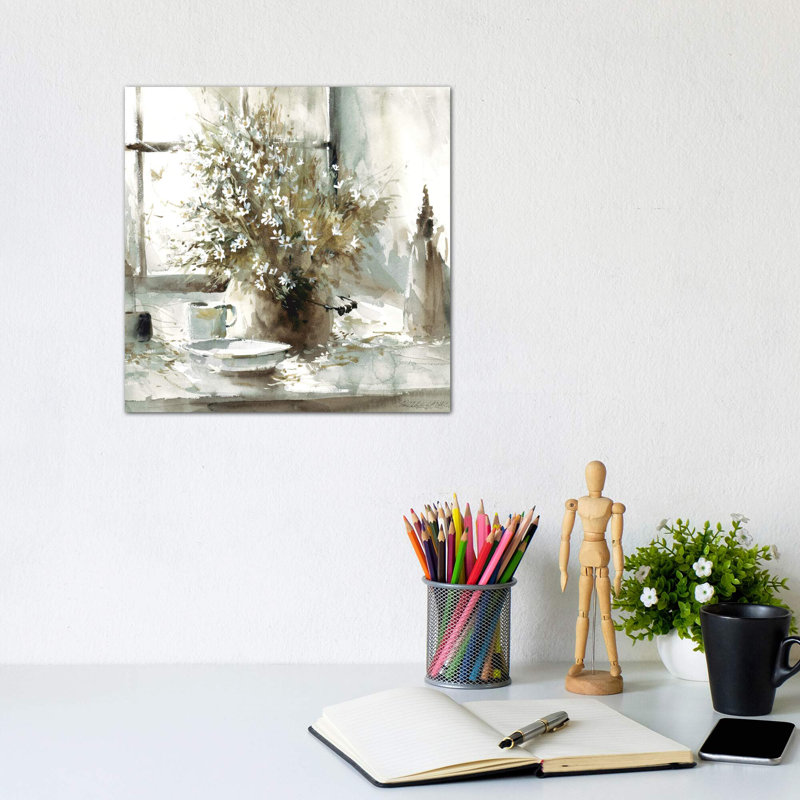 Daisy Still Life by George Bjorkland - Wrapped Canvas Painting