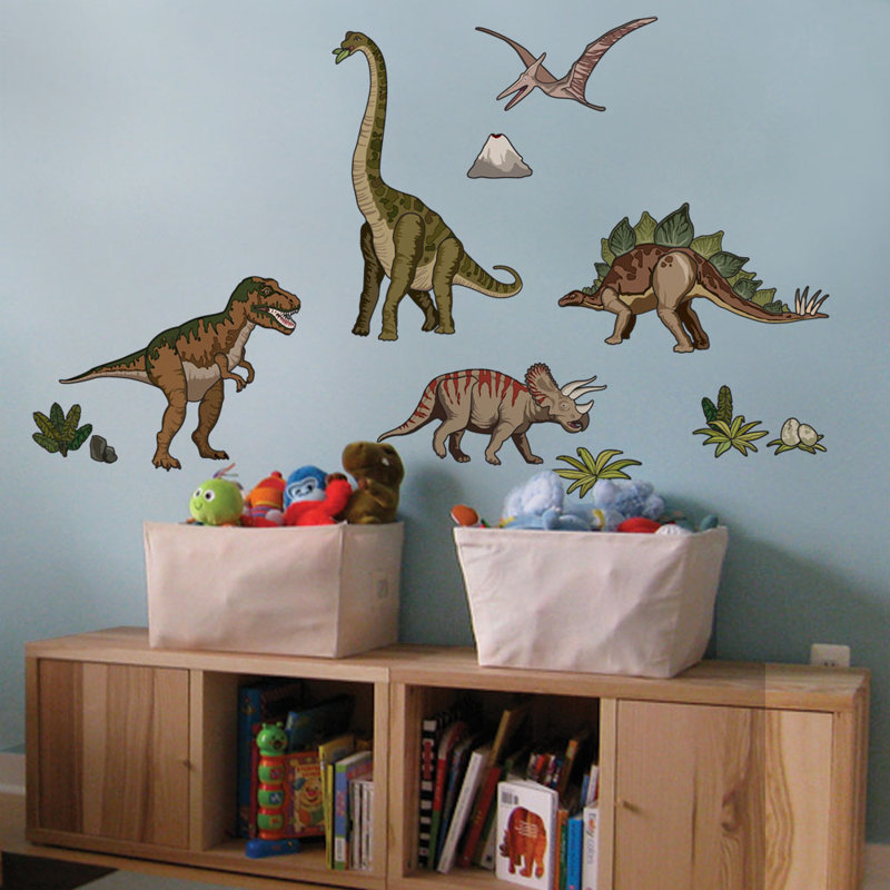 Décalcomanie murale dinosaurss, Brun