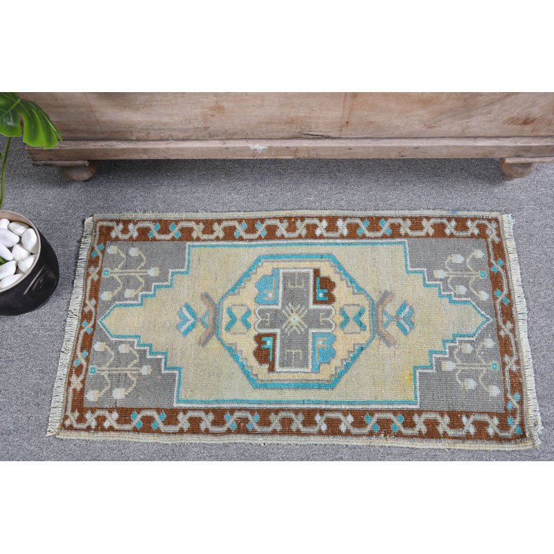 Tapis d'entrée en laine Anatolian Oushak