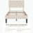 Beige Twin Size Velvet Upholstered Platform Bed Frame with Diamond Tufted Headboard, No Box Spring Needed-869490030-805318852