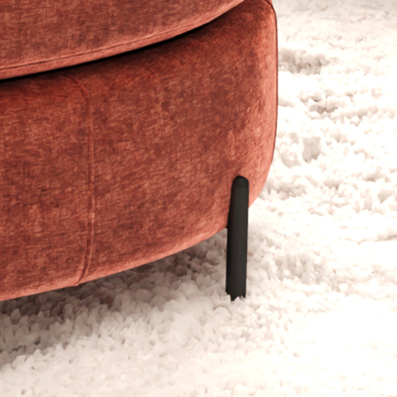 Fauteuil d'appoint pivotant avec repose-pieds de rangement, Terracotta