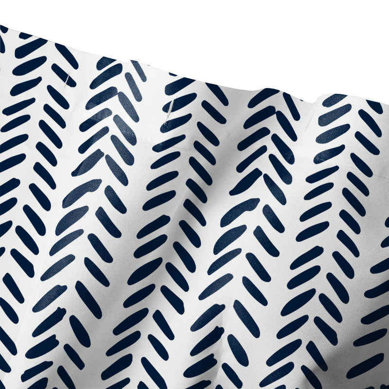 Rideau de douche simple Alline, Bleu marine
