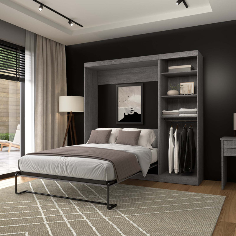 Arthor Metal Murphy Storage Bed, Bark Gray