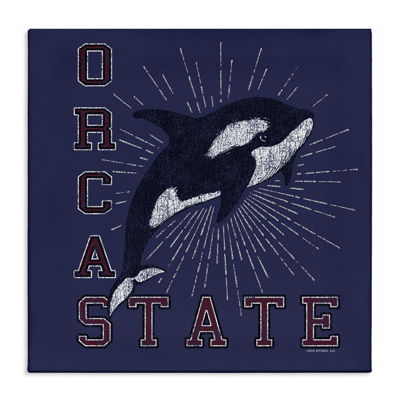 Art mural Orca State parity Spirit / Life Is High, H 30 po x l 30 po