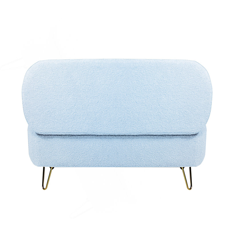 Storage Ottoman Bench, End Of Bed Bench, Entryway Bench With Storage, Blue