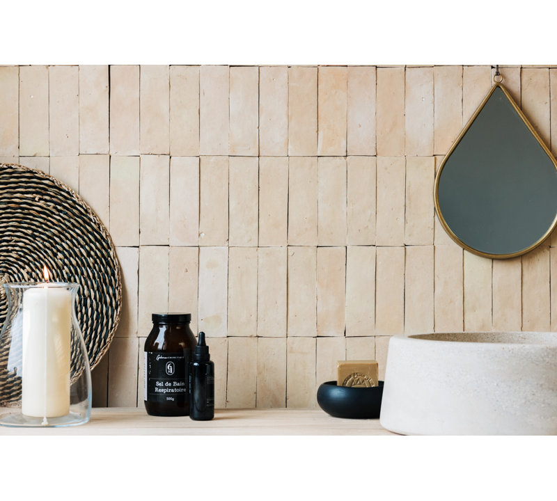 Zellige naturel non émaillé 2 x 6, Brun, brun clair