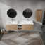 Meuble-lavabo mural 72 po avec lavabo et armoire d'appoint 72 po