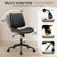 Fauteuil de bureau moderne sans accoudoirs, petit fauteuil de bureau en similicuir avec dossier réglable à 4 niveaux-1172585137